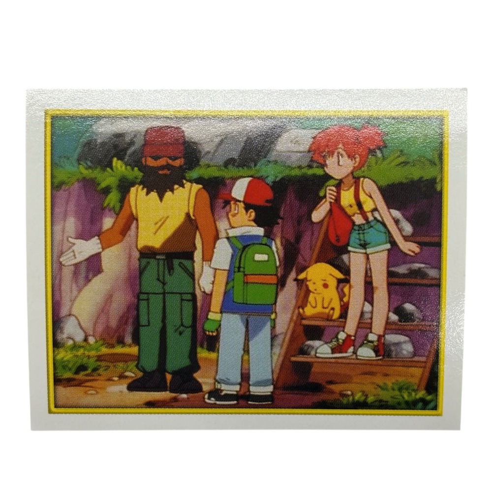 Vintage 2000 Merlin Pokemon Sticker 24 Ash Misty Pikachu Anime Scene
